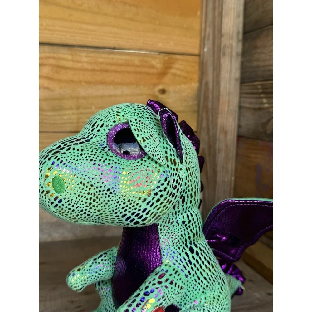Ty Beanie Boos Cinder The Green Dragon‎ Plush Toy 9